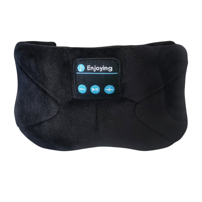 Black Cotton Texture Bluetooth Eye Mask