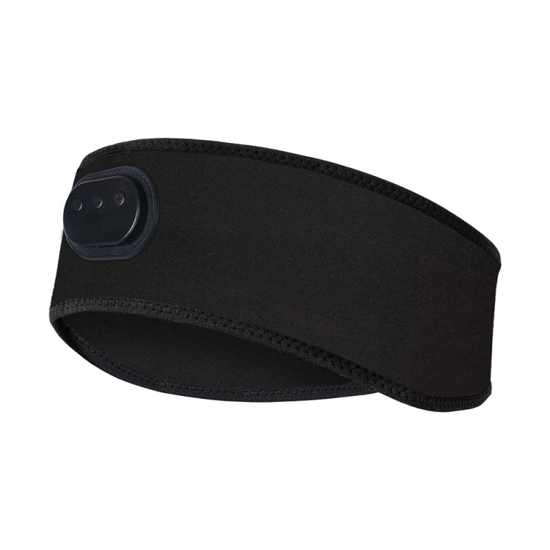 Stretch Bluetooth Headband Sports Headphones Black solid